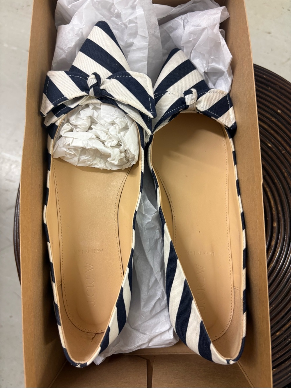 J. Crew Viv Bow Flats. Size 9.5. Like New.